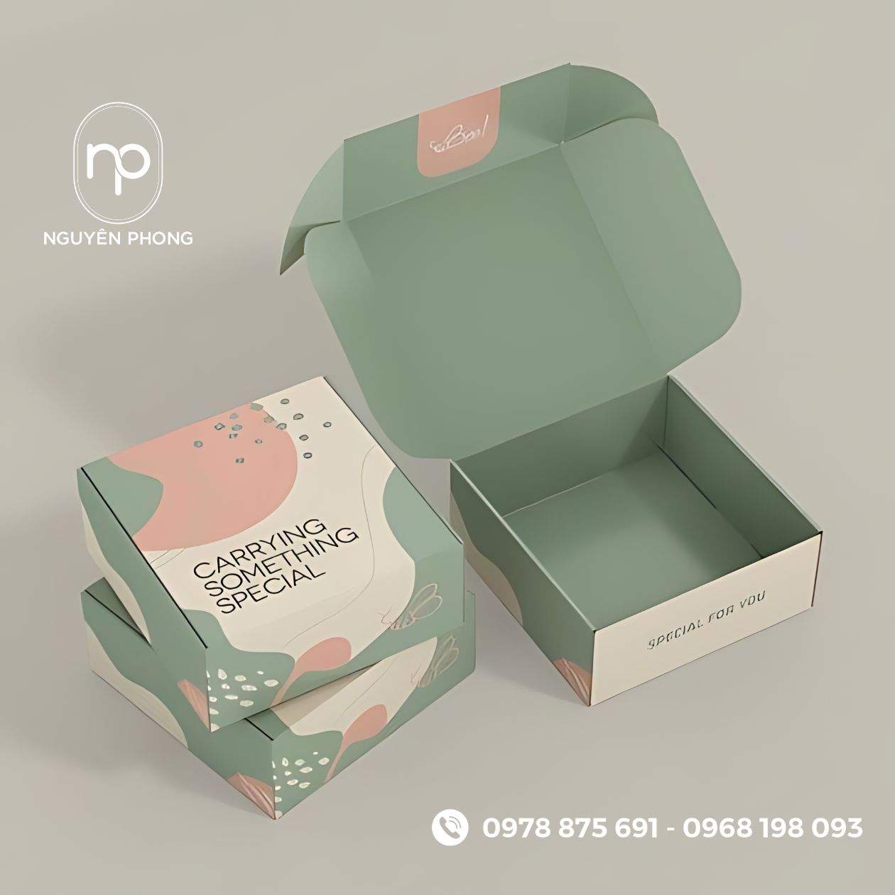 Mẫu hộp giấy đựng nail
